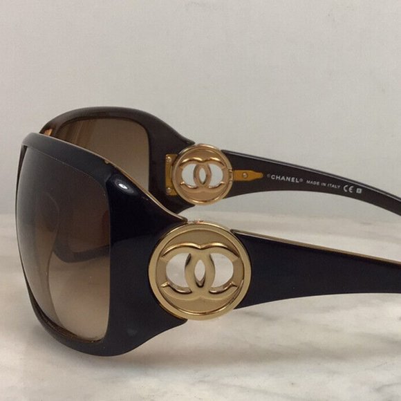 ❤️CHANEL 6023/934/13 Brown CC LOGO Sunglasses + Case - Picture 1 of 11